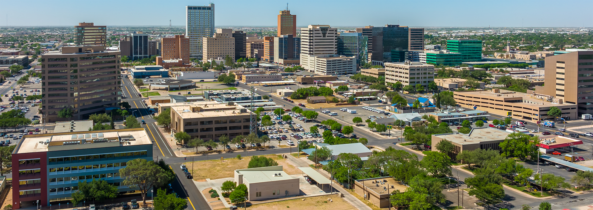 Overhead view of cities