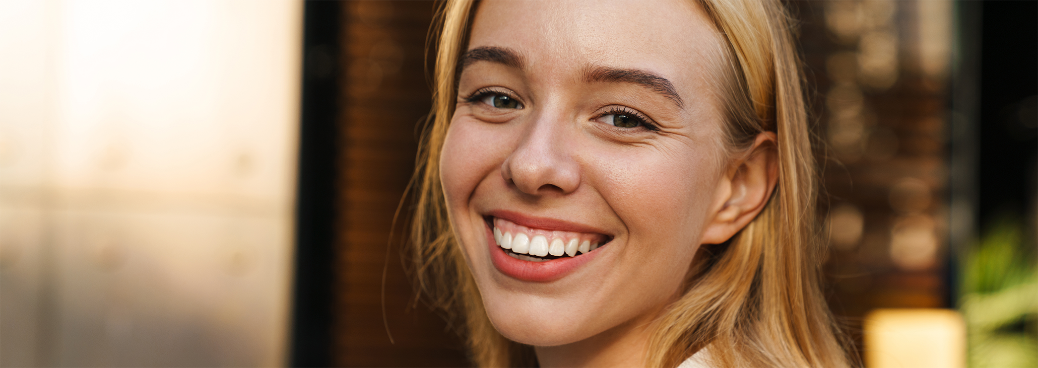 Close up of woman smiling